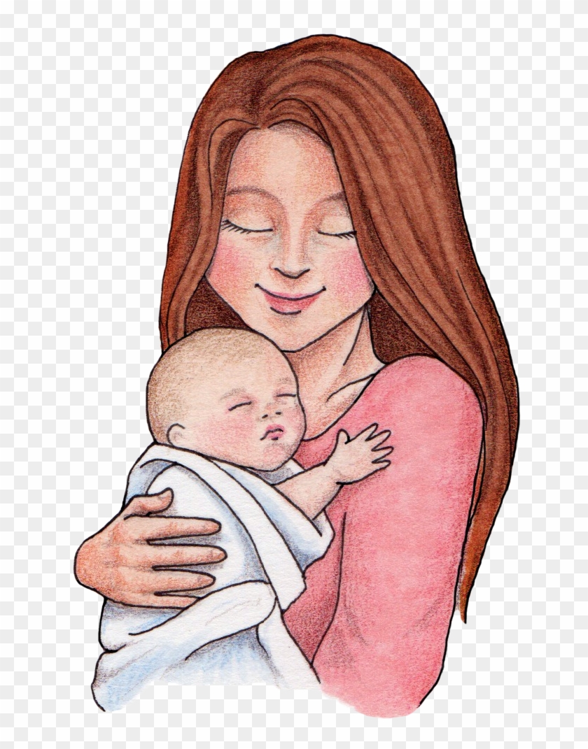 Click Here To Download - Baby With Mother Cartoon Png #1625842