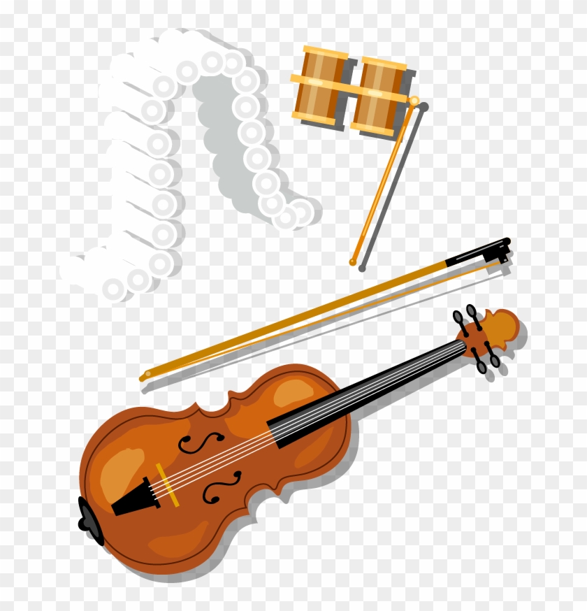 Bass Violin Violone Clip Art Hand Painted Ⓒ - Violin #1626132