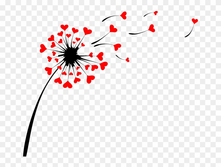 Colored Dandelion Png Image - Dandelion Hearts #1626367