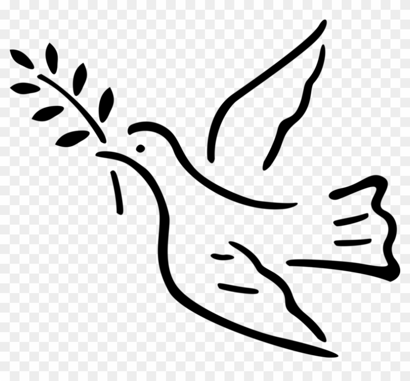 Vector Illustration Of Dove Bird With Olive Branch - Peace Dove #1626396