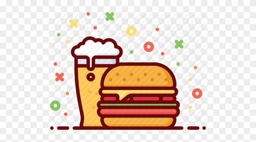 Alcohol Drink Fast Food - Beer And Food Icon #1626405