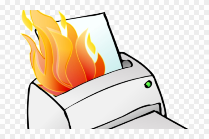 Fax Machine On Fire - Printer Clipart #1626520