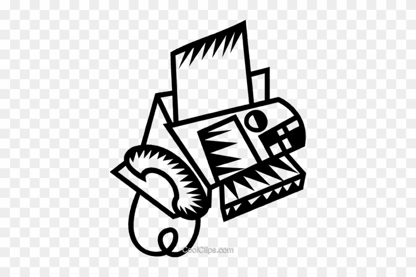 Fax Machine Royalty Free Vector Clip Art Illustration - Fax Machine Royalty Free Vector Clip Art Illustration #1626541