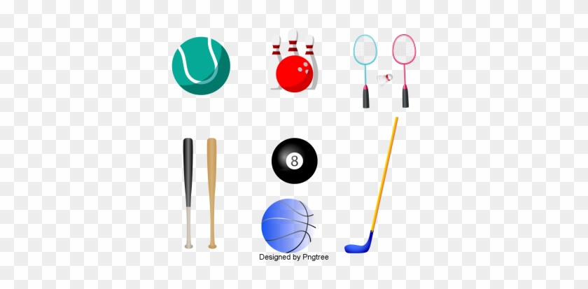 Beautiful Cool Cartoon Flat Sports Ball Sports Equipment, - Beautiful Cool Cartoon Flat Sports Ball Sports Equipment, #1626568