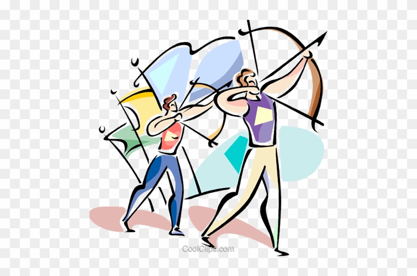 Archers Royalty Free Vector Clip Art Illustration - Cartoon #1626687