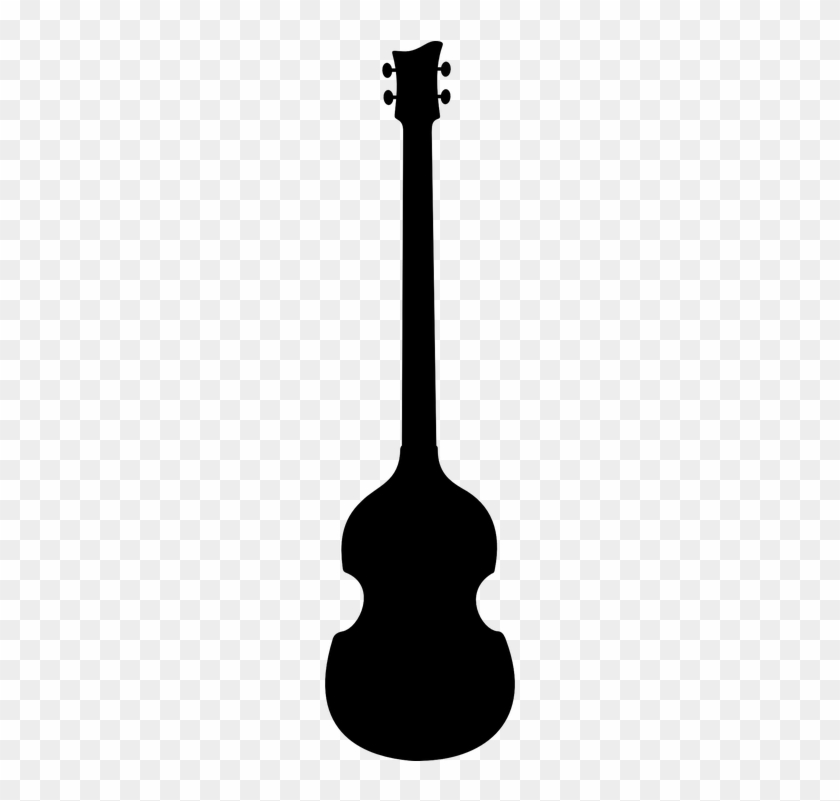 Baking Clipart Instrument - Hofner Violin Bass Silhouette #1626709