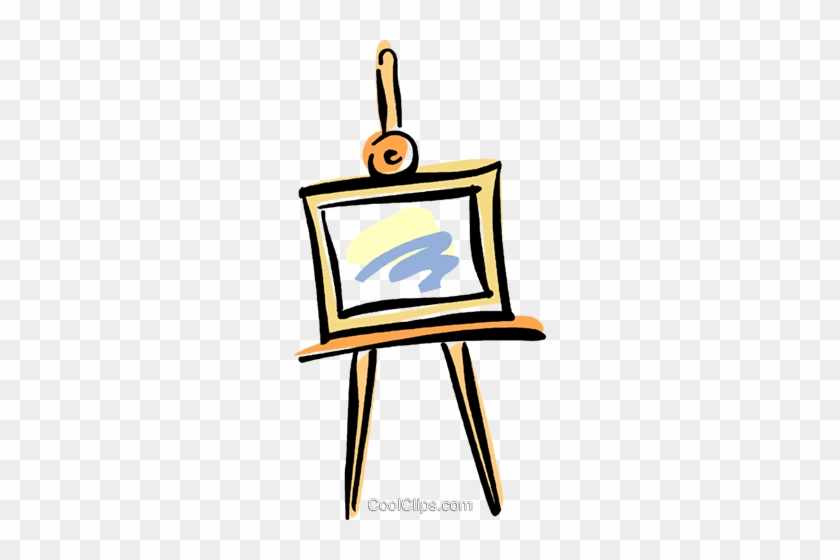 Artist's Easel Royalty Free Vector Clip Art Illustration - Artist's Easel Royalty Free Vector Clip Art Illustration #1626832