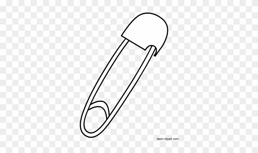Download Black And White Safety Pin Clipart Singer - Line Art #1626923