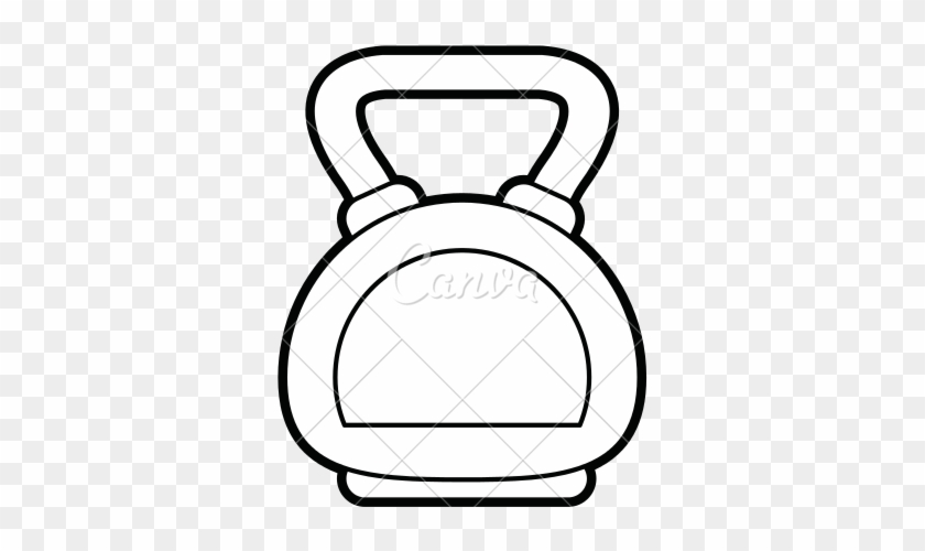 Black And White Library Kettlebell Drawing At Getdrawings - Line Art #1626931