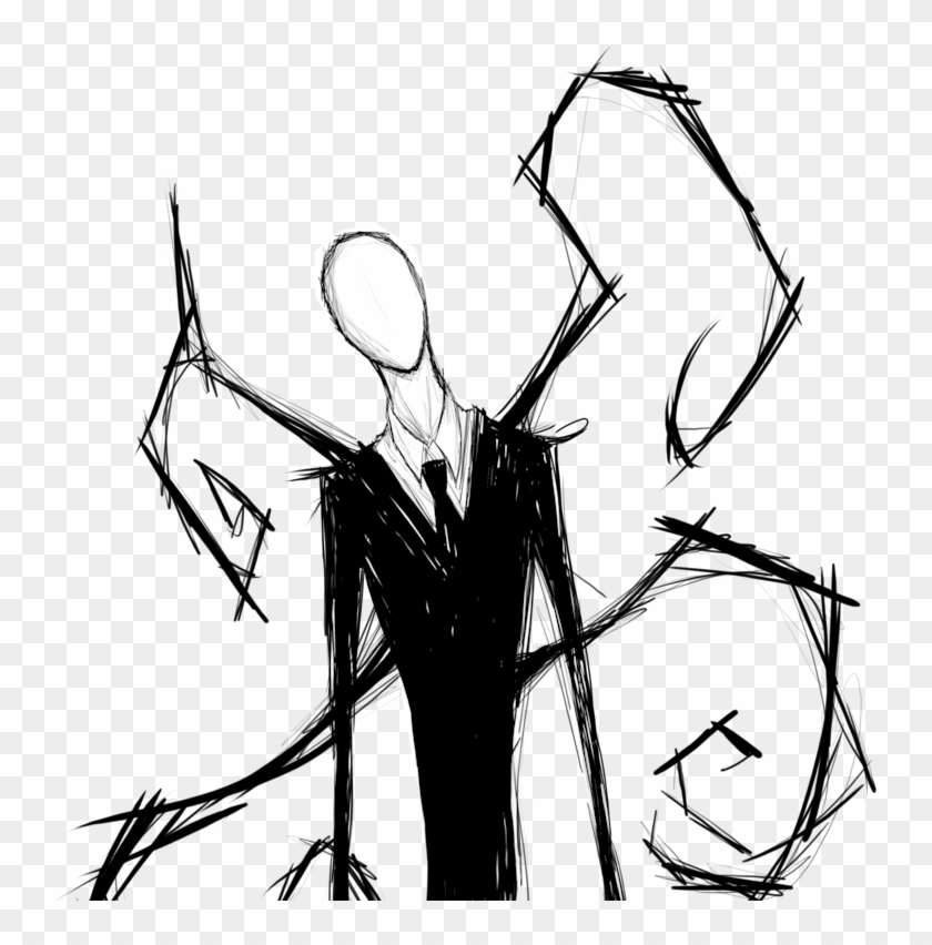 Slender Man Clipart Sprite - Slender Man Face Drawing #1627116