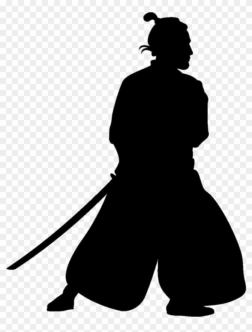 Samurai Png Image Png Photo, Samurai, Clip Art, Illustrations - Kneeling Looking Up Silhouette #1627124