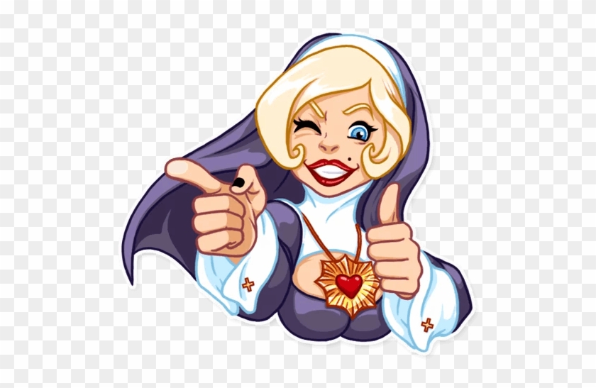 “naughty Nun” Stickers Set For Telegram - Naughty Nun Stickers Anime #1627244