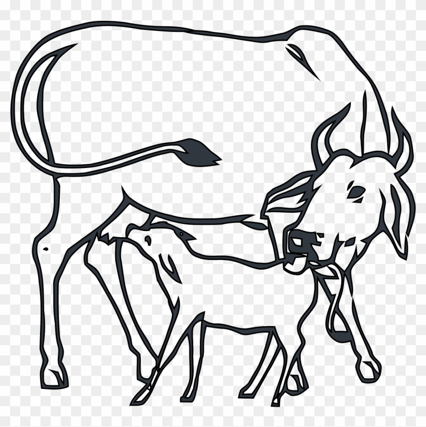 Cow Clipart India - Congress Symbol Cow And Calf #1627490