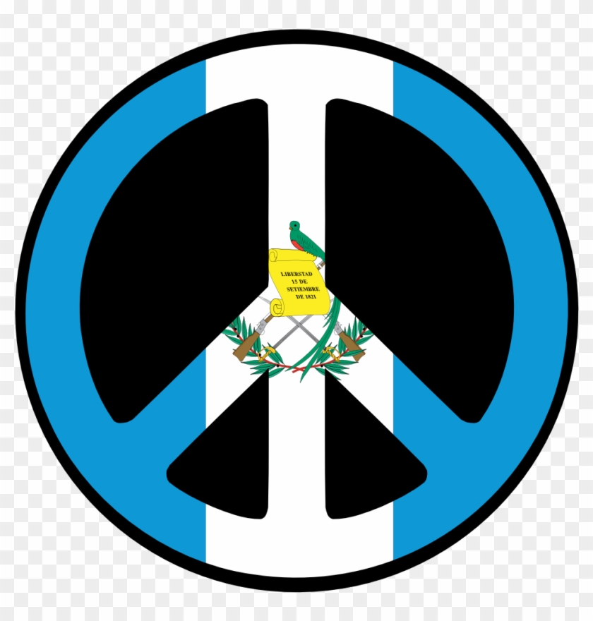 Guatemala Flag Symbol Clipart - Colour Of Peace Symbol #1627505