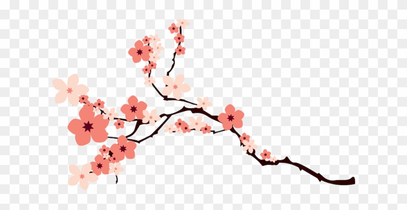Sakura Blossom Clipart Transparent Tumblr - Cherry Blossom Vector Png #1627508