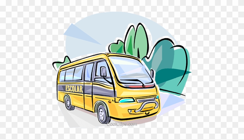 Brazilian School Bus Royalty Free Vector Clip Art Illustration - Transporte Escolar #1627673