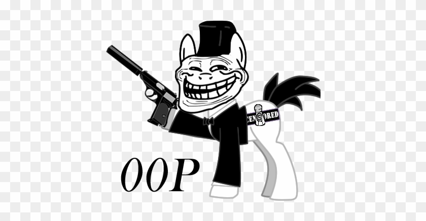 Salted Pingas, Bowtie, Clothes, Gun, James Bond, Oc, - Troll Face With Gun #1627695