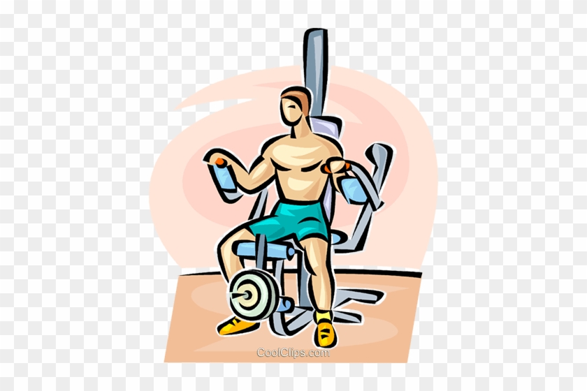 Man Working Out Royalty Free Vector Clip Art Illustration - Man Working Out Royalty Free Vector Clip Art Illustration #1627842