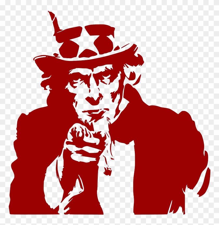 Uncle Sam Pointing Red - Uncle Sam Image Transparent #1627853
