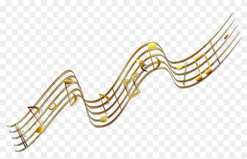 Gold Music Notes Transparent Background - Gold Music Notes Png #1627999