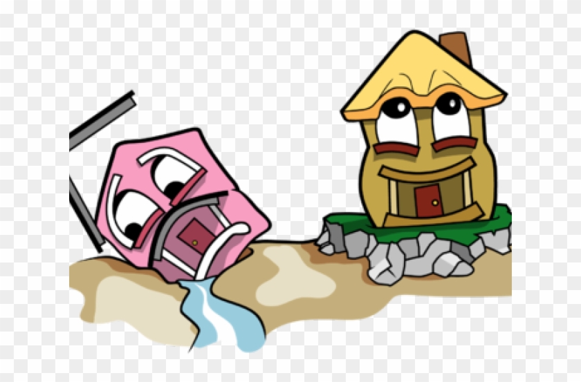 Sand Clipart Sand House - Wise Man Built His House Upon The Rock #1628047