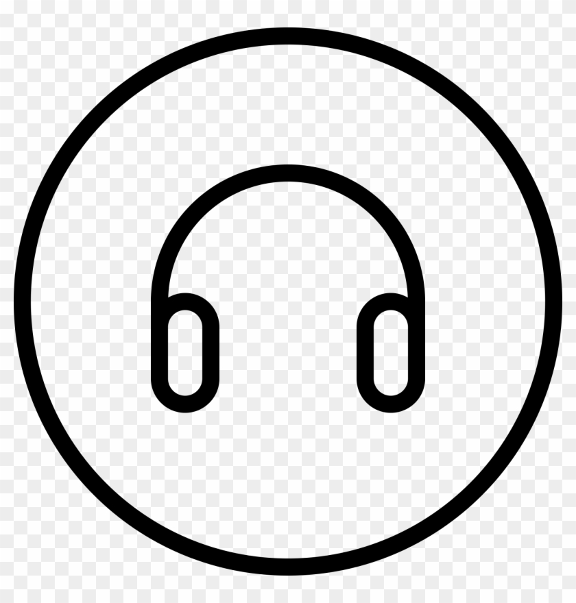 Headphones Outline Png #1628262