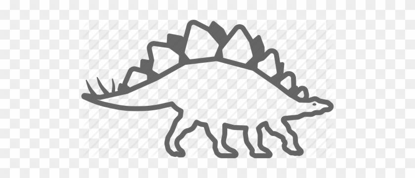 Dinosaur Outline Dino Dinosaur Jurassic Outline Stegosaurus - Outline Of A Stegosaurus #1628308