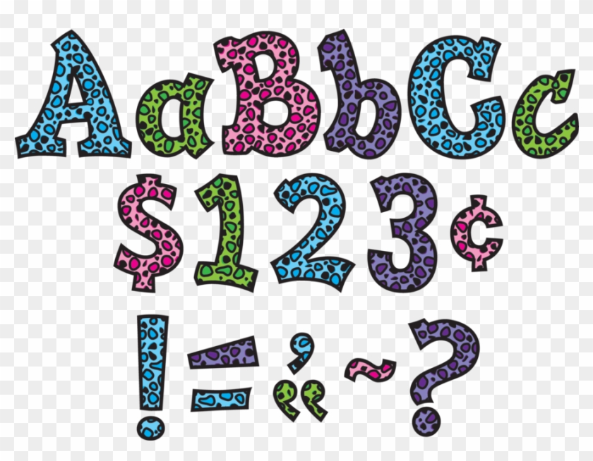 Tcr75260 Colorful Leopard 5" Sassy Font Letters Image - Teacher Created Resources 5in Sassy Font Tcr #1628447