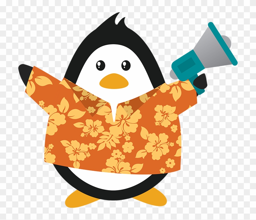 Get Loud Penguin - Black Hibiscus Flower Background #1628528