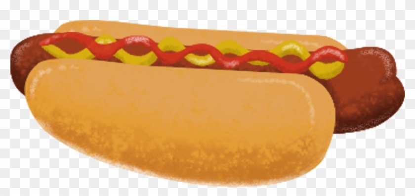 Hot Dog Hand Drawn Cute Cartoon Png And Psd - Dodger Dog #1628588