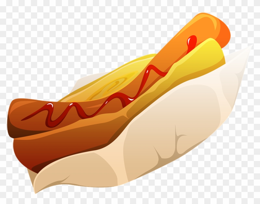 Hot Dog, Fast Food, Food, Sausage, Bun, Mustard, Snack - Hot Dog #1628591