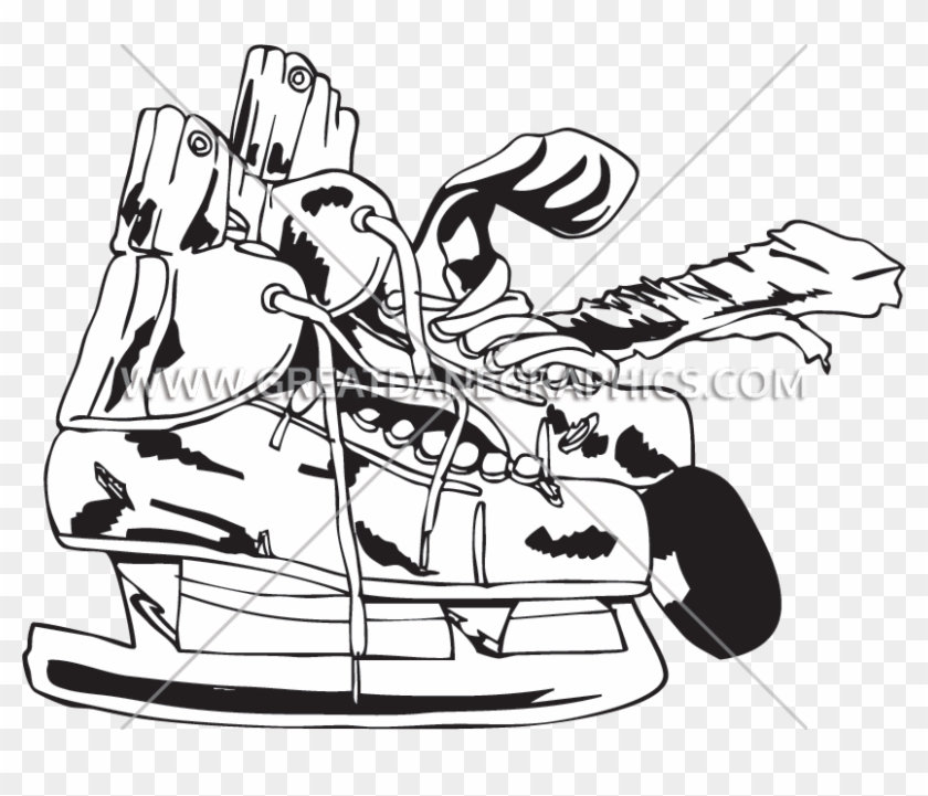 Clipart Black And White Library Hockey Skates Drawing - Illustration #1628686