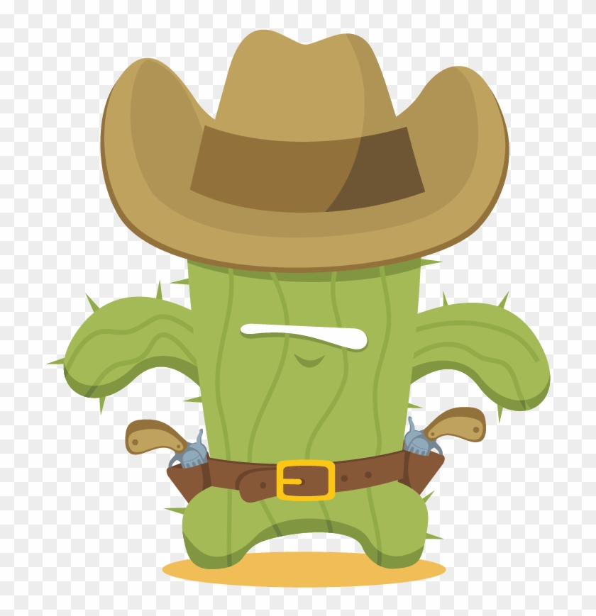 Cowboy Clipart Cactus - Cactus Cowboy Hat Png #1628775