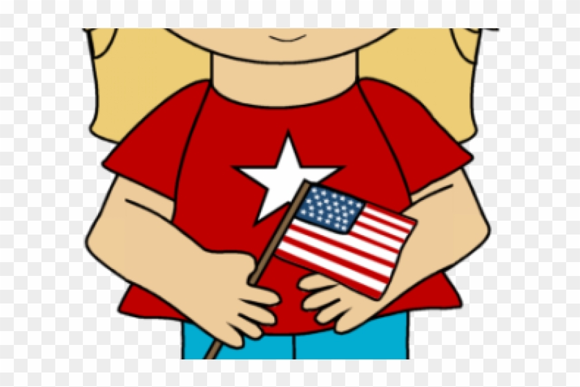 Patriotic Clipart My Cute Graphic - Flag Holder Clip Art #1628867