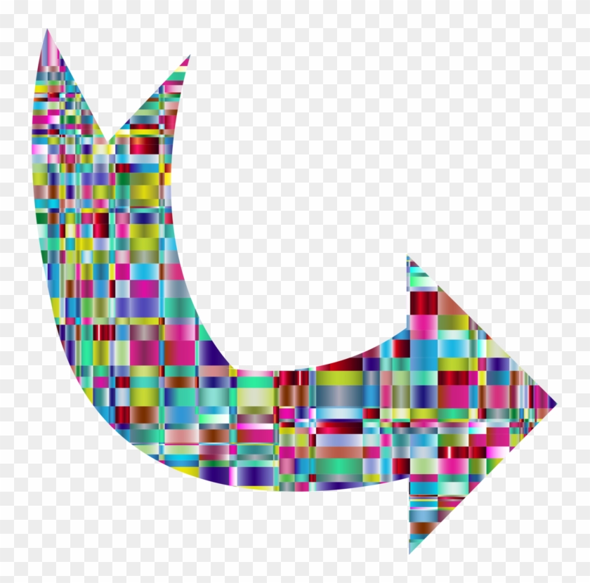 Line Curve Computer Icons Arrow Shape - Colorful Curved Arrow #1628992