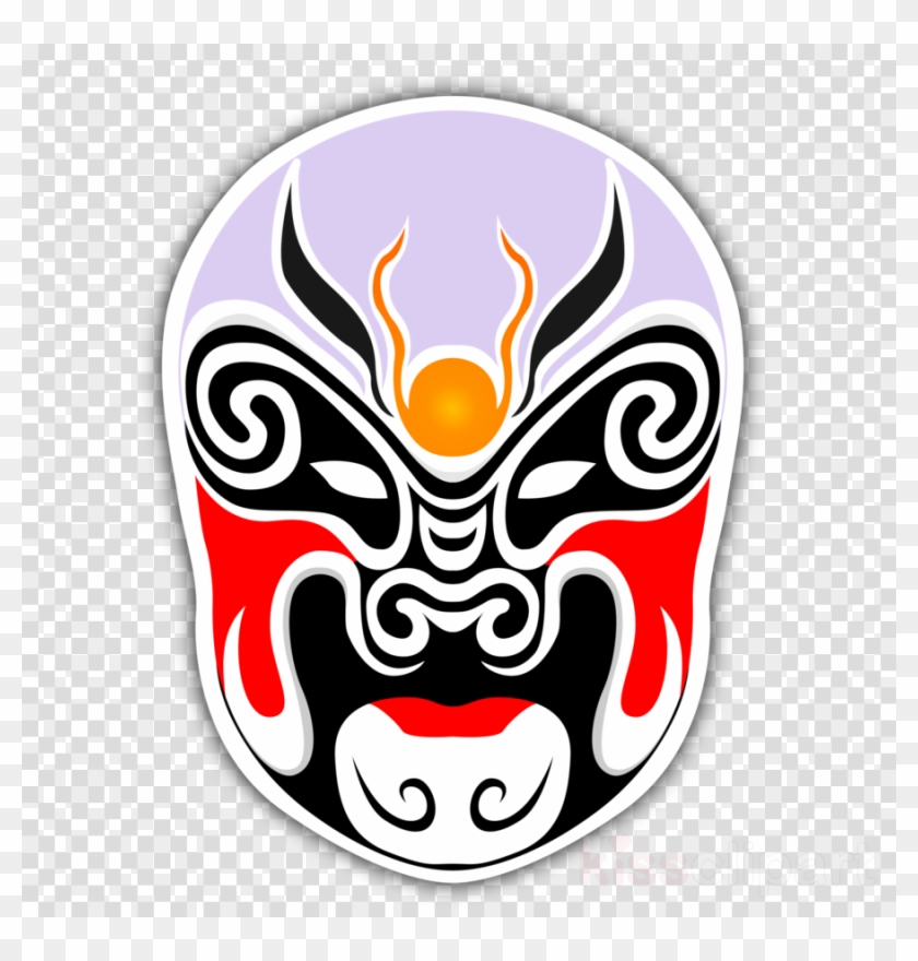 Chinese Theater Mask Clipart Mask Peking Opera Chinese - Chinese Opera Masks Png #1629045