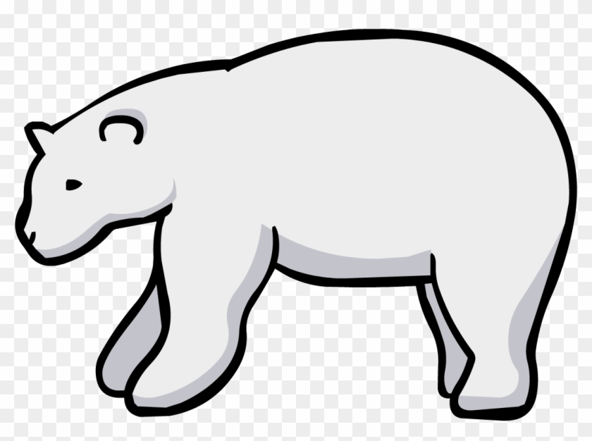 Download Clipart - Oso Polar Blanco Y Negro #1629138