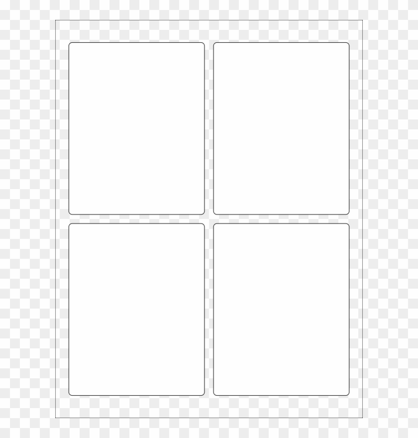 Free Wl-162 Label Template - Transparent Four Square Grid #1629170