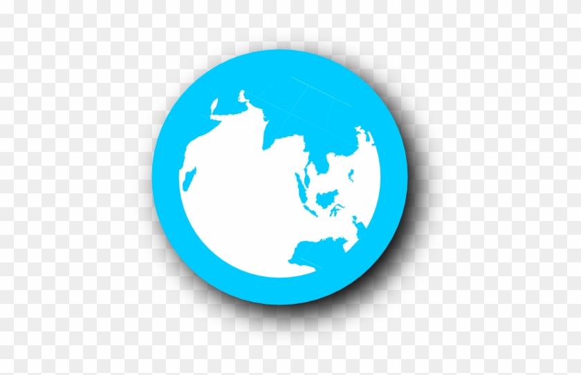 Globe Blue Planet World Earth Icon, Thumb - World 2d Png #1629313