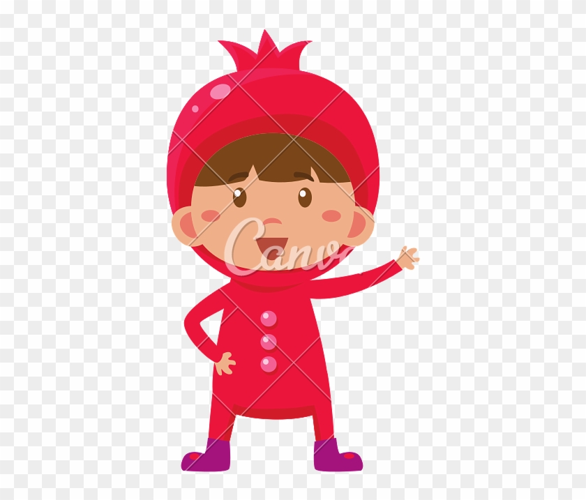 Kid In Pomegranate Costume - Pomegranate Kid #1629397