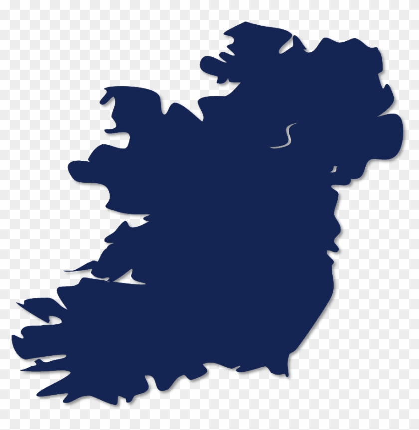 Ireland Ireland Map Blue - Map Of Ireland Transparent #1629509