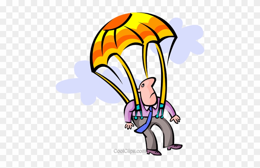 Parachuting Royalty Free Vector Clip Art Illustration - Paracadute Disegno #1629703
