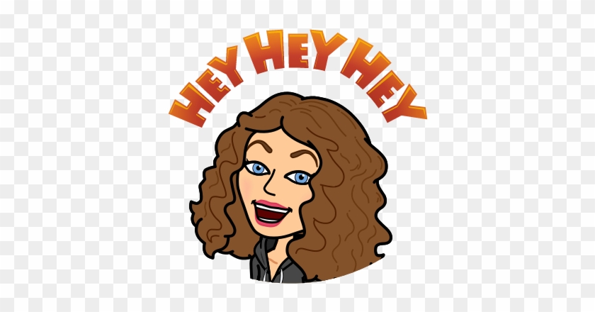 Hey Y All Clipart - Long Curly Hair Bitmoji #1629742