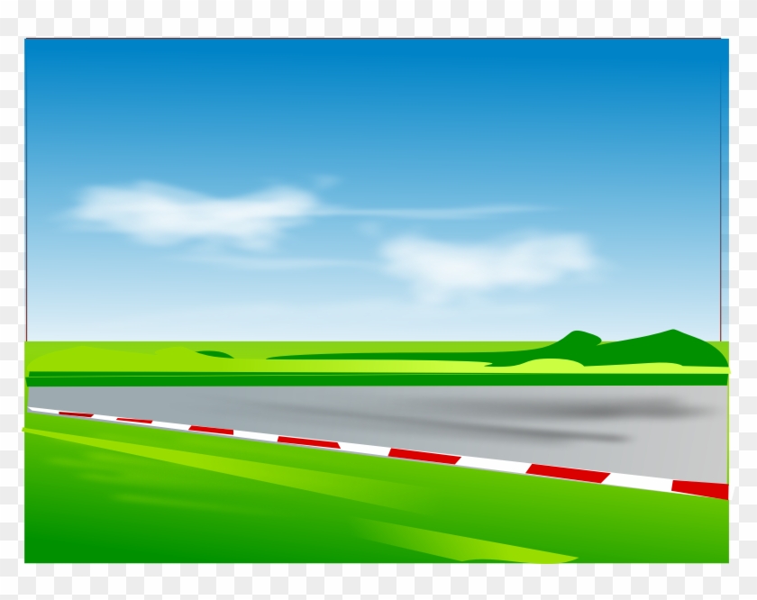 Clipart - Race Track - Cartoon Race Track Background #251175