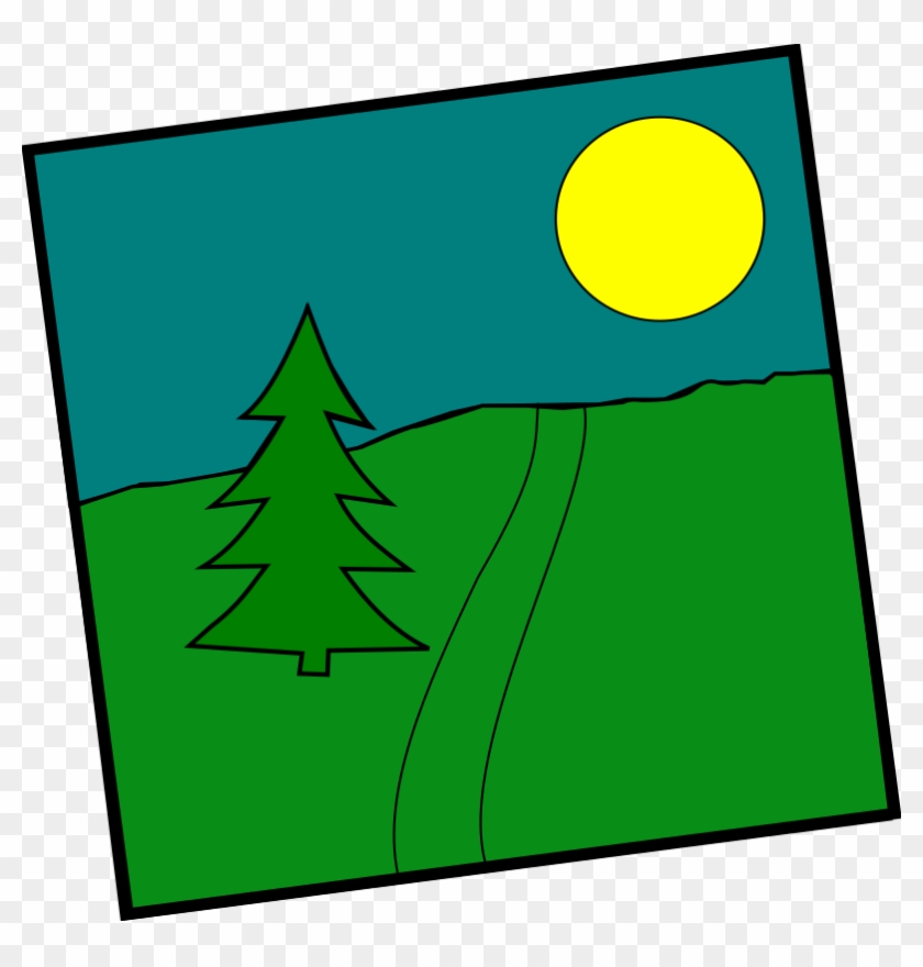 Clipart Landscape With A Picea - Landscape #251193