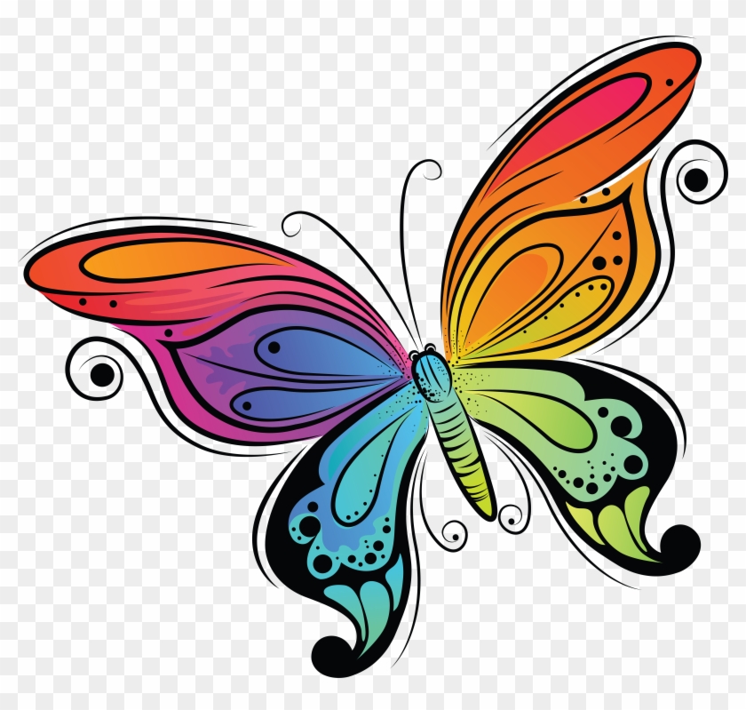 Colorful Butterflies Drawings #251448