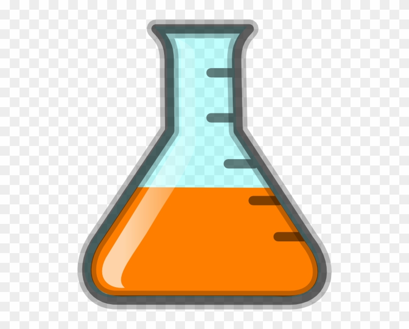 Orange Flask Clip Art - Science Bottle Clipart #251513