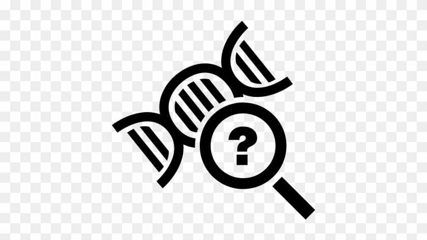 Science Symbol Of Dna With A Magnifier Tool With A - Simbolo De La Ciencia #251565
