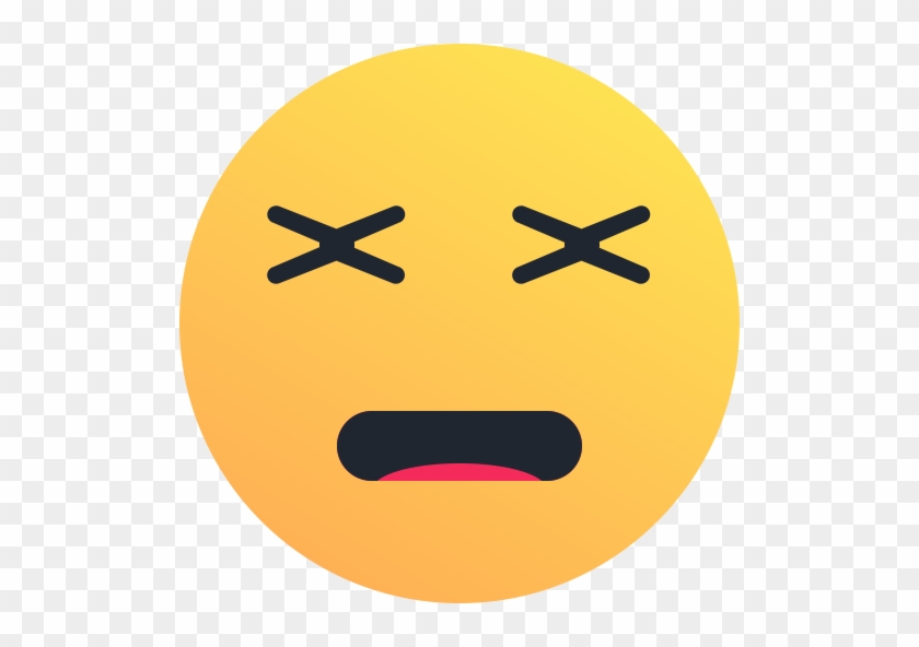 Dead, Deceased, Emoji, Emoticon, Face, Confront, Reaction, - Dead Face Emoji Png #251626