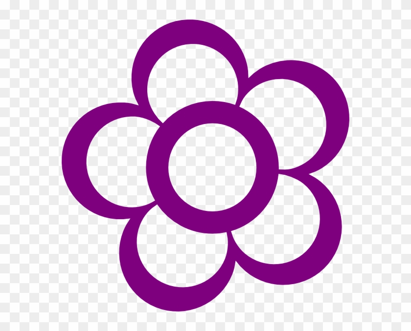 Purple Rose Clipart Rose Outline - Flower Clip Art Purple #251775